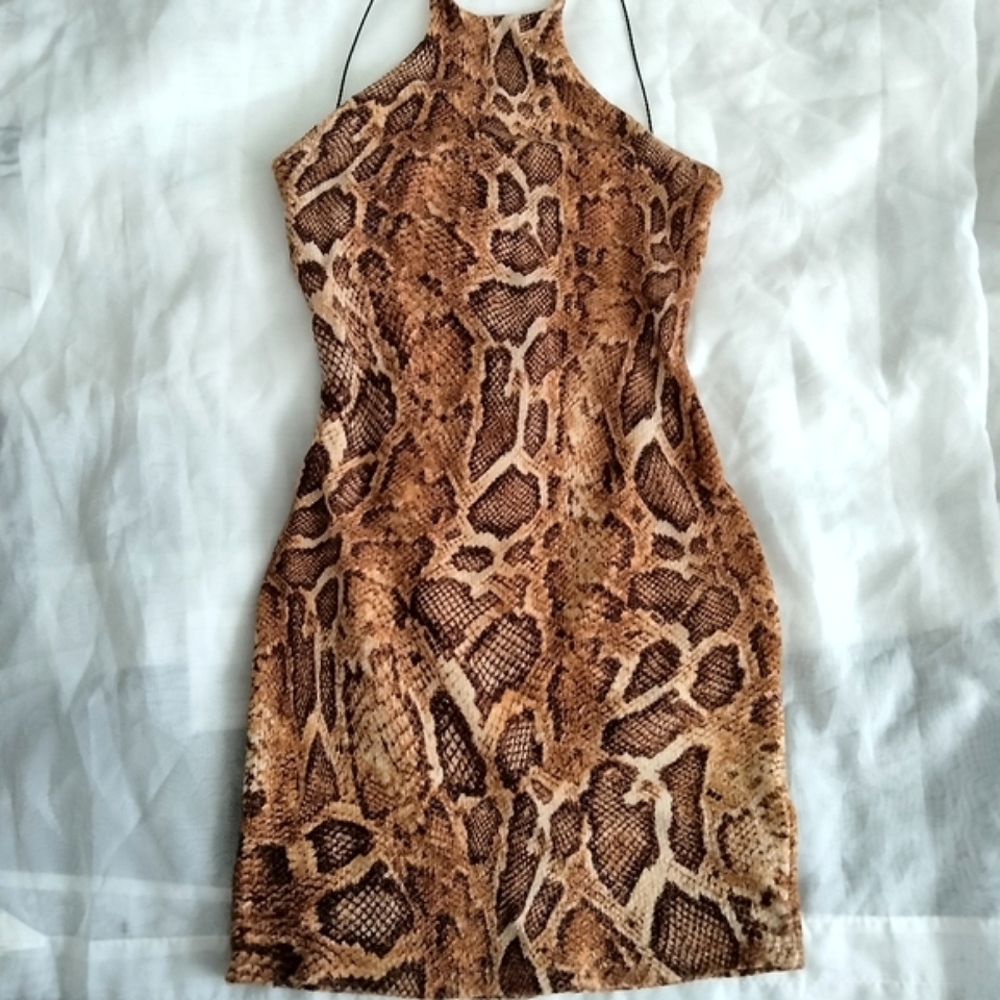Reptile Print Dress